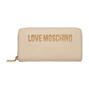 Love Moschino Dragkedja Plånbok Beige, Dam