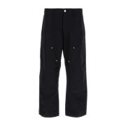 Carhartt Wip Svarta Double Knee Byxor Black, Herr