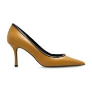 Tory Burch Läder Stilettos Yellow, Dam