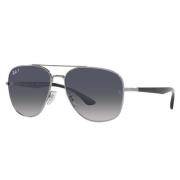 Ray-Ban Geometriska polariserade solglasögon Rb3683 004/78 Gray, Unise...