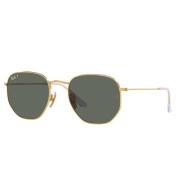 Ray-Ban Hexagonal Polariserade Solglasögon Legend Gold Grön Yellow, Un...