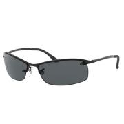 Ray-Ban Polariserade rektangulära solglasögon Rb3183 stil Black, Unise...