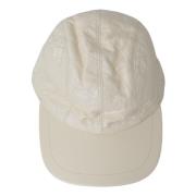 Dolce & Gabbana Vit Lammhud Läder Baseballkeps White, Herr