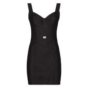 Dolce & Gabbana Elegant Kort Klänning med Matchande Variant Black, Dam