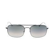 Ray-Ban Fyrkantiga Solglasögon Ultra Tunna Dubbel Bro Black, Unisex