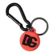 Dolce & Gabbana Rd Orange Gummi Logonyckelring Orange, Unisex