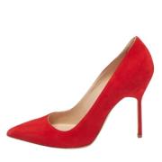 Manolo Blahnik Pre-owned Pre-owned Mocka klackskor Red, Dam