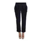 Dolce & Gabbana Broderad Denim Capri Jeans Blue, Dam