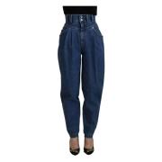 Dolce & Gabbana Italiensk Chic High Waist Jeans Blue, Dam