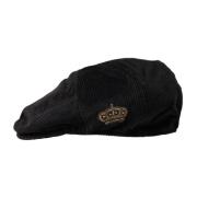 Dolce & Gabbana Svart Bomull Newsboy Cap Black, Herr