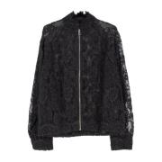 Ermanno Scervino Spets Bomberjacka Black, Dam