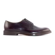 Doucal's Aubergine Snörskor Derby Platta Skor Red, Herr