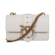 Pinko Love Birds Crossbody Väska White, Dam