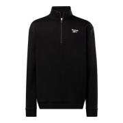 Reebok Kvart Zip Vänster Bröst Jacka Black, Herr