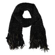 Dolce & Gabbana Lyxig Svart Vinterscarf Black, Dam