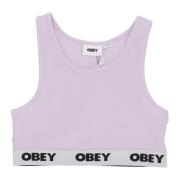 Obey Rib Tank Top Orchid Petal Purple, Dam