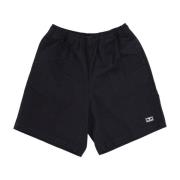 Obey Svart Twill Avslappnad Kortbyxor Black, Herr