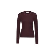 Fabienne Chapot Brun Slim Pullover med knappdetaljer Brown, Dam