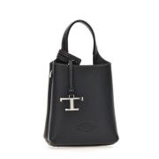 Tod's Svart Läder Axelväska Black, Dam