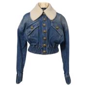 Balmain Pre-owned Pre-owned Bomull ytterklder Blue, Dam