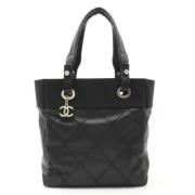 Chanel Vintage Pre-owned Laeder totevskor Black, Dam