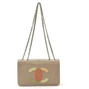 Chanel Vintage Pre-owned Paels axelremsvskor Beige, Dam