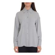 Pennyblack Silk Blend Rapid Blouse Gray, Dam