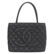 Chanel Vintage Pre-owned Laeder totevskor Black, Dam