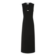 Moschino Elegant Cady Klänning Black, Dam