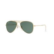 Ray-Ban Junior Aviator Solglasögon Grön Lins Yellow, Unisex