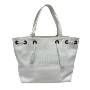 Chanel Vintage Pre-owned Laeder totevskor White, Dam