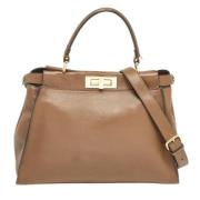 Fendi Vintage Pre-owned Laeder handvskor Brown, Dam