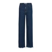 Ball Rinse Wash Straight-Leg Jeans Blue, Dam