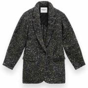 Isabel Marant Étoile Ullblandning Boucle Jacka Black, Dam