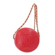 Chanel Vintage Pre-owned Laeder axelremsvskor Red, Dam