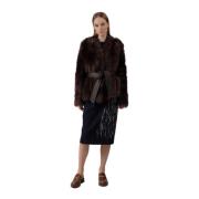 Max Mara Studio Pälsjacka Aggravi Aw21 Brown, Dam