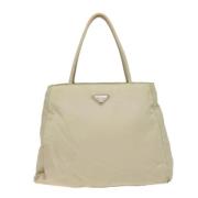 Prada Vintage Pre-owned Tyg prada-vskor Beige, Dam