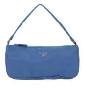 Prada Vintage Pre-owned Tyg kuvertvskor Blue, Dam