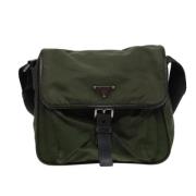 Prada Vintage Pre-owned Tyg prada-vskor Green, Dam