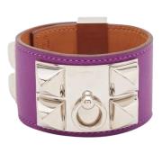 Hermès Vintage Pre-owned Laeder armband Purple, Dam