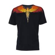 Marcelo Burlon Tryckt kortärmad T-shirt Black, Herr