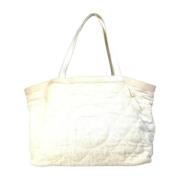 Chanel Vintage Pre-owned Bomull totevskor White, Dam