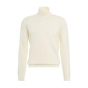 Gender Merino-Cashmere Turtleneck Sweater White, Herr