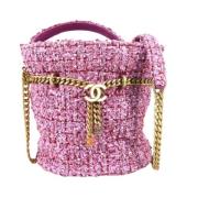 Chanel Vintage Pre-owned Tyg chanel-vskor Pink, Dam