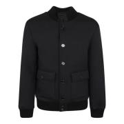 Dondup Svart Neopren Bomberjacka Aw24 Black, Herr