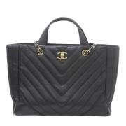 Chanel Vintage Pre-owned Laeder chanel-vskor Black, Dam