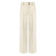 Max Mara Weekend Ivory Livigno Byxor Beige, Dam