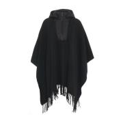 Blugirl Huvud Cape med Logodetaljer Black, Dam