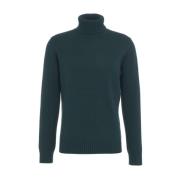 Kangra Räfflad Turtleneck Stickad Tröja Green, Herr