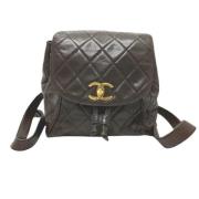 Chanel Vintage Pre-owned Laeder ryggsckar Brown, Dam